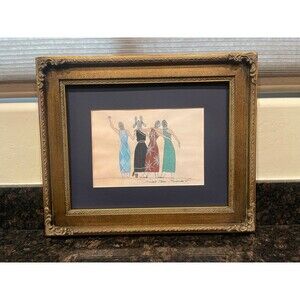 FRAMED Signed Print MICHELLE TSOSIE SISNEROS 4 SISTERS